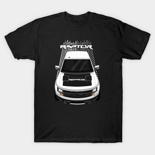 Ford F150 SVT Raptor 2010-2014 - White and Black T-Shirt by V8social